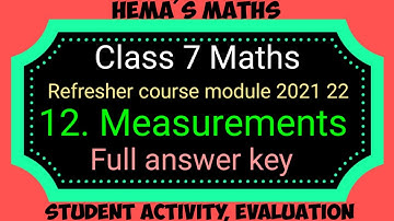 7th maths refresher course module chapter 12 measurements