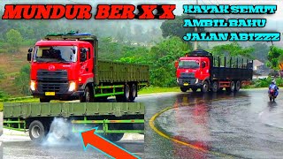 truk gak kuat nanjak mundur !! maju UD QUESTER di tanjakan gentong