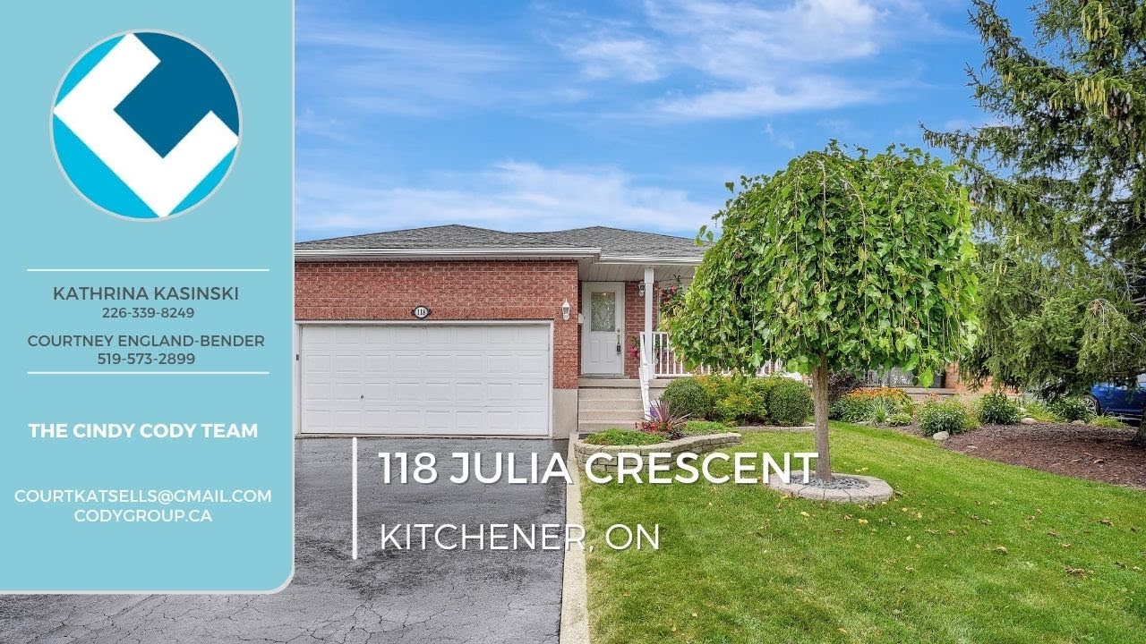 Kitchener Real Estate 118 Julia Crescent Cindy Cody Team YouTube