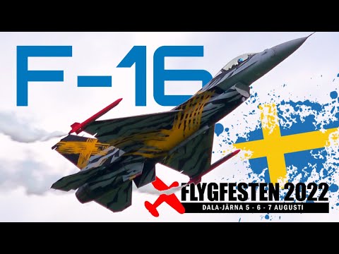 Epic F-16 Solo Display at Flygfesten 2022 ?? Unbelievable Stunts and Skills!