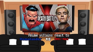 Anime villains react to Homelander vs Omni-man||by @deathbattle||