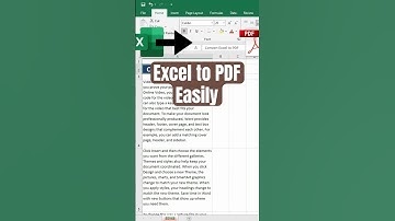Converteer snel een Excel-bestand naar PDF