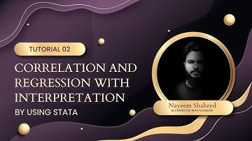 Correlation and Regression with Interpretation by using STATA🔥Data Analysis in STATA🔥Tutorial 02