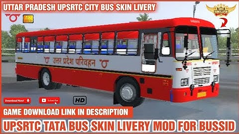 UPSRTC Bus Livery Mod For BUSSID | UPSRTC Modified Tata Bus #bussimulatorindonesia #bussid  #upsrtc