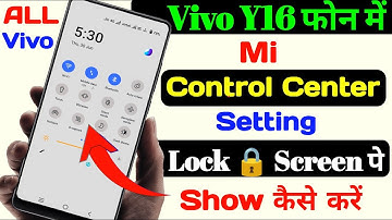 Vivo Y16 Lock Screen Pe Control Center Show, How To Enable Control Center The Lock Screen Vivo Y16