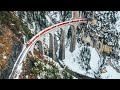 Landwasser Viaduct - drone aerial 4K