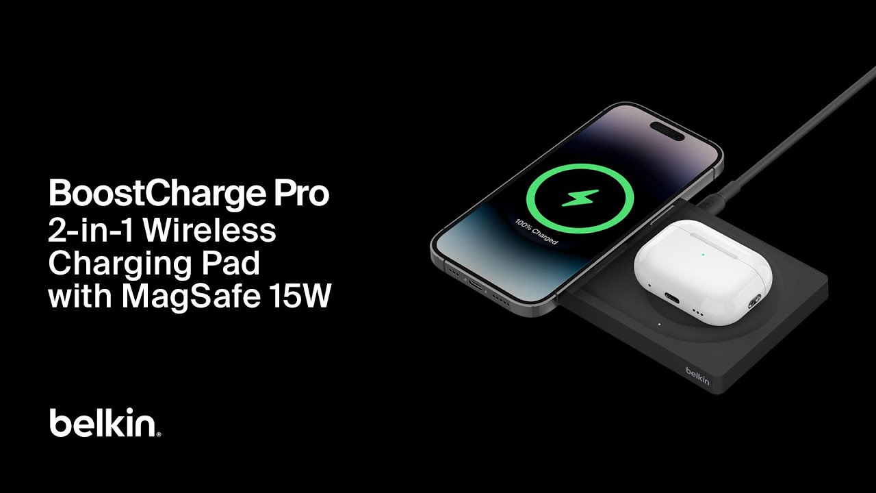 3-in-1 Wireless Charging Pad with Official MagSafe Charging 15W