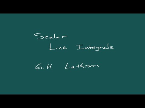 Scalar Line Integrals