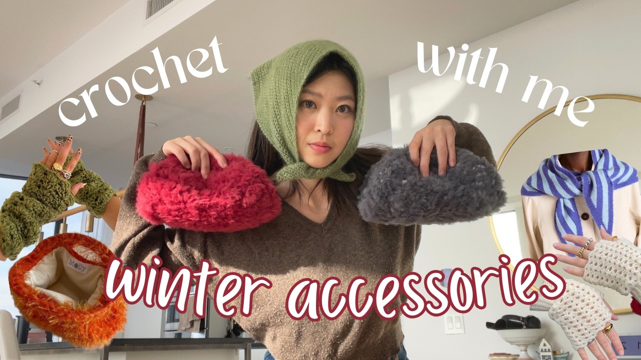 Вязание крючком зимних аксессуаров / Рождественские подарки + розыгрыш!