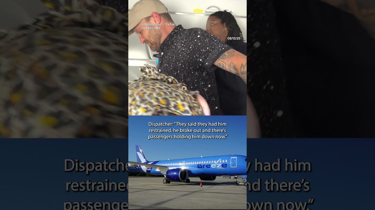 Passenger Helps Flight Attendant Restrain Other Mid