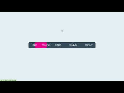 Animated Navigation Bar Design Using HTML & CSS | CSS Hover Effect