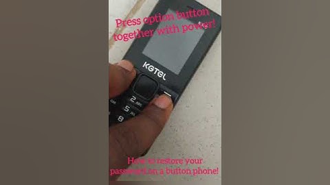 REMOVE PASSWORD FROM YOUR BUTTON PHONE! NOTE THAT NOT ALL PHONES CAN BE RESTORED WITH THIS METHOD!