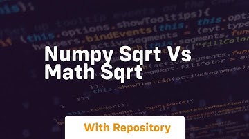 numpy sqrt vs math sqrt