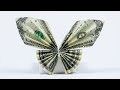 Money gift idea butterfly dollar bill origami tutorial easy