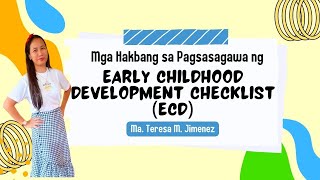Mga Hakbang sa Pagsasagawa ng Early Childhood Development (ECD) Checklist