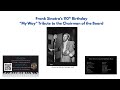 Frank Sinatra's 110th Birthday Tribute - "My Way" Cover