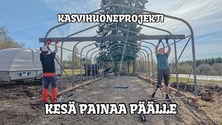 Kasvihuoneprojektia askel eteenpäin - Päädyt alkaa hahmottua