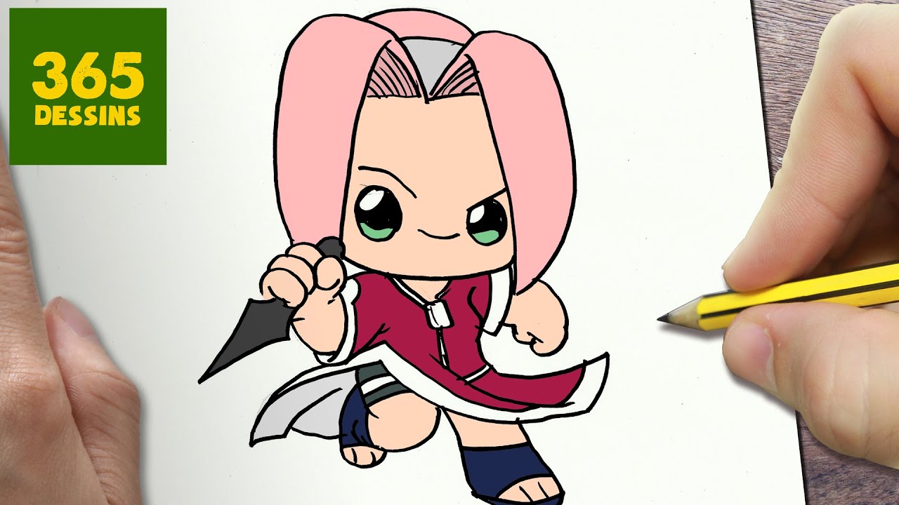 COMMENT DESSINER SAKURA NARUTO KAWAII ÉTAPE PAR ÉTAPE ...