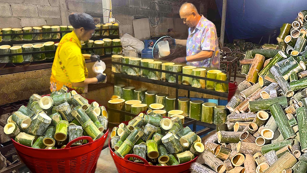 Michelin 2025 Распродано 500 порций бамбукового липкого риса с кокосовым молоком в день