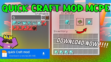 🔥 Quick Craft Addon for MCPE 1.20/1.21+ | Best Quick Crafting Mod for Minecraft Pocket Edition!