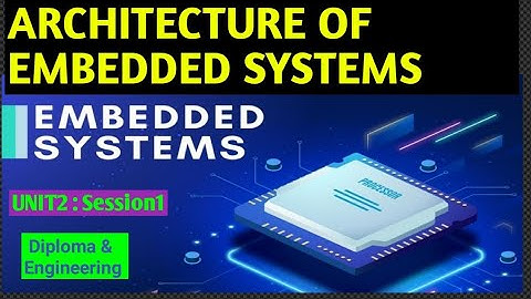 Architecture of Embedded system||#Embedded systems||unit2||session 1