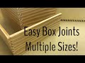 One Box Joint Jig...Many Sizes...No Dado Required!