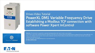 PowerXL DM1 variable frequency drive Establishing a ModbusTCP connection with Power Xpert inControl screenshot 5