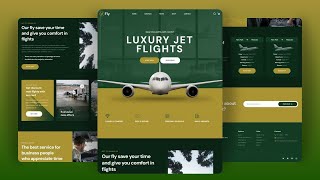 Aviation Website Design: HTML, CSS & JS | Project for Beginners