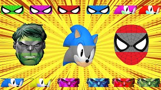 Wrong Heads Puzzle - Spiderman, Hulk, Sonic