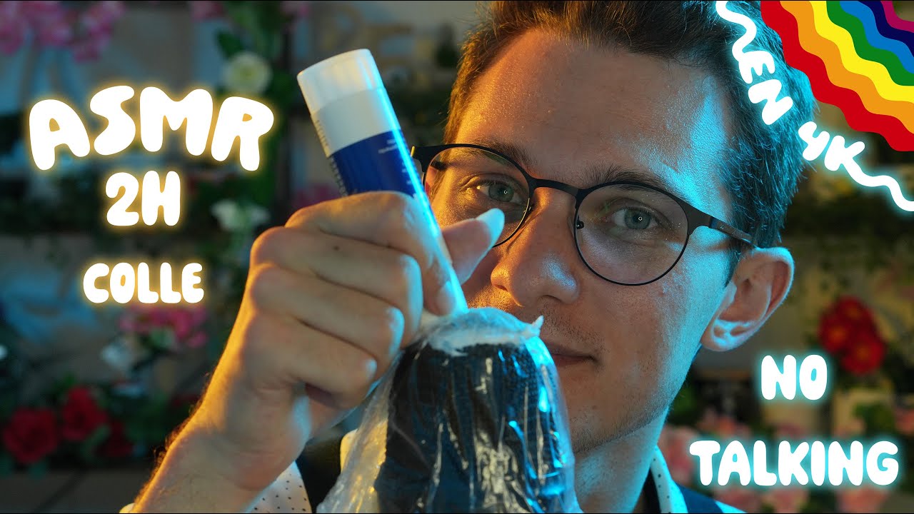 ASMR 4k | 2h d'heure de colle pour t'endormir en NO TALKING ! 🧡