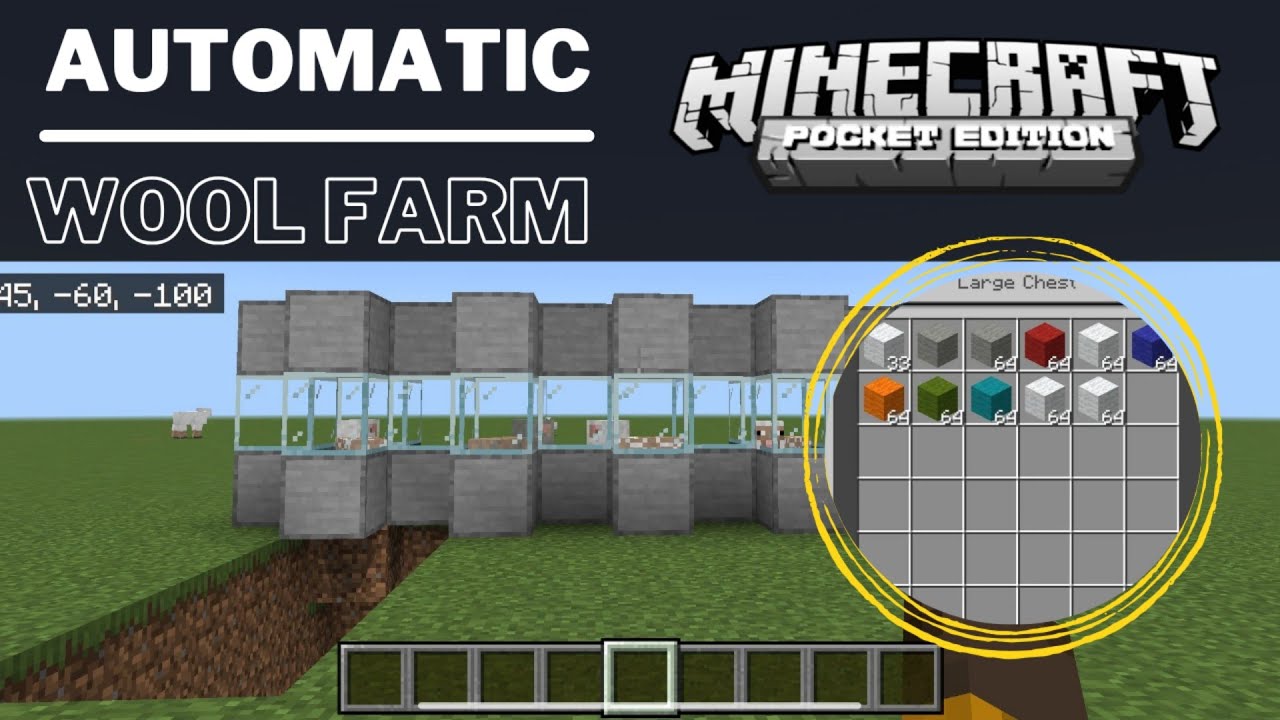 || Automatic wool farm in Minecraft pe || - YouTube