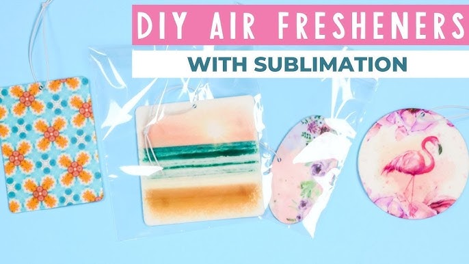 100 Pieces Sublimation Air Freshener Blanks DIY Air Freshener Scented  Sheets Blank Car Pressed Felt Blanks for DIY Heat Press Or