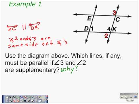 Converse Of Same Side Interior Angles Theorem Algebra And