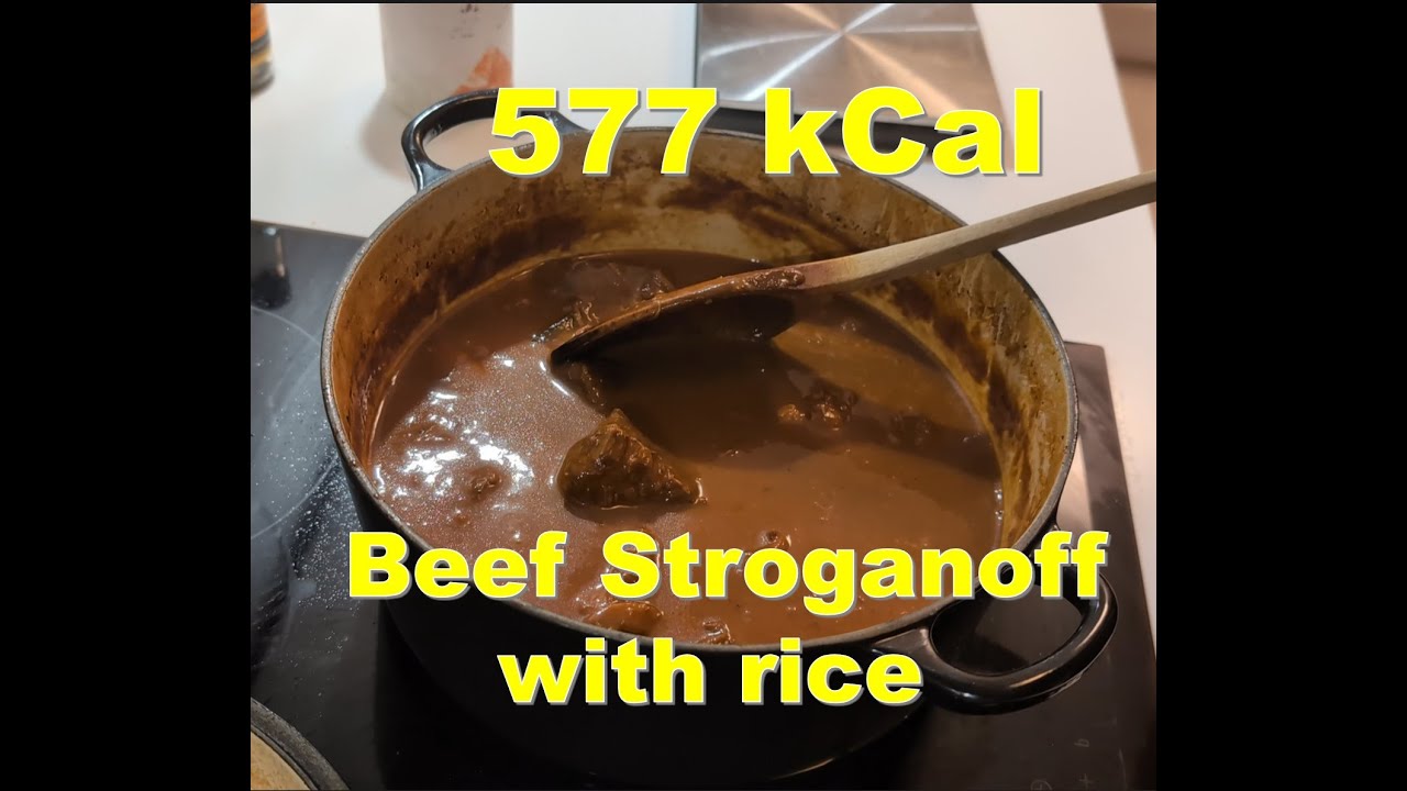 577 kCal Beef Stroganoff with Rice - YouTube