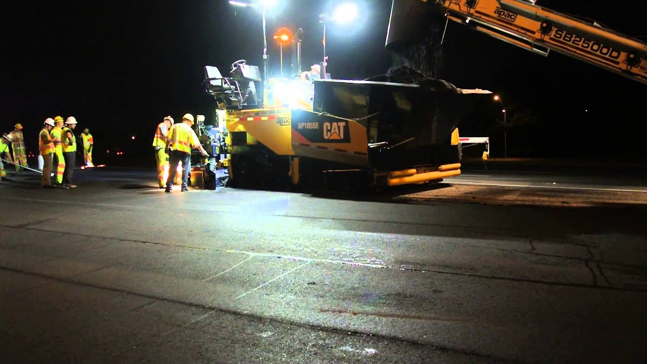 Paving I-240 Entrance Ramp - YouTube