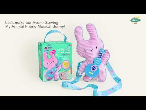 Набір для творчості "Шиття м'якої іграшки Зайченя на ремінці" AVENIR, видео 1