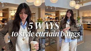 5 WAYS TO STYLE CURTAIN BANGS | using the Dyson AirWrap, Rollers, and Clips