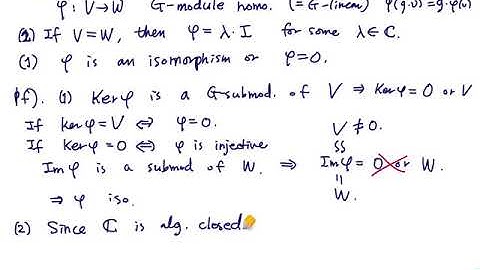 [Representation Theory (in Korean)] 3 Schur’s lemma and representations of abelian groups