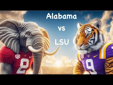 Alabama Crimson Tide vs LSU Tigers Football Game Prediction - YouTube