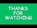 Thanks For Watching