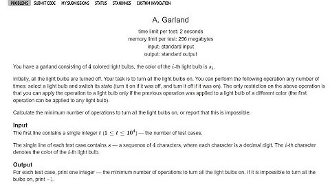 A. Garland codeforces solution in c++ || Educational Codeforces Round 145 (Rated for Div. 2)