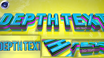 Cinema 4D Tutorial: How To Make A Cool ["3D DEPTH TEXT"]