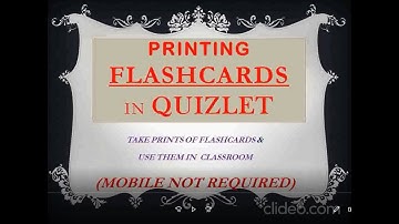PRINTING FLASHCARDS FROM QUIZLET