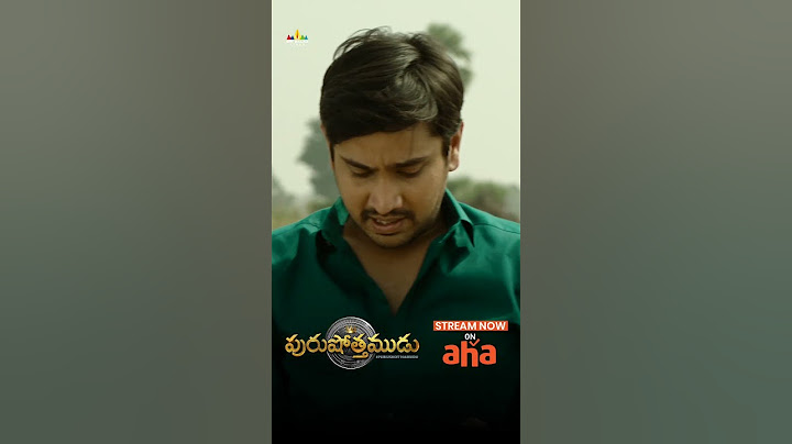 Purushothamudu Telugu Movie Now Streaming on Aha Video | Raj Tarun | #YoutubeShorts #SriBalajiVideo
