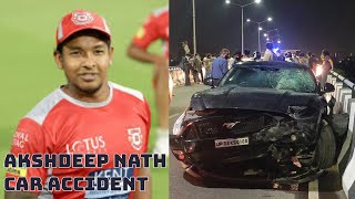 IPL player Akshdeep Nath car accident Lucknow | ford mustang GT | Live Footage