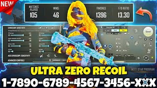 BGMI Sensitivity Setting 2026 🥵 | BGMI Best Sensitivity Setting | Zero Recoil Setting BGMI