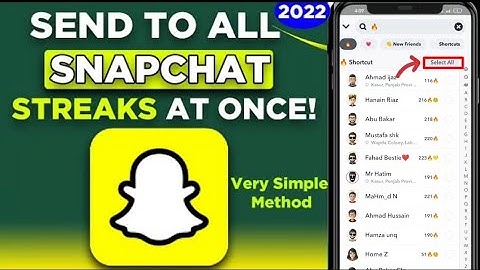How to Send Streaks on Snapchat All At once😍2022