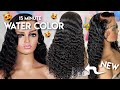 HOW TO CUSTOMIZE A LACE FRONTAL WIG FOR BEGINNERS | CURLY WATER COLOR AND STYLE | ASTERIA HAIR