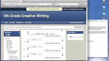Creating a Moodle 2.3 Course Part 1