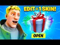 Gifting A DEFAULT A Skin For Every Time He Edits in Fortnite!